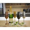 Sada 2 nerezových pohárov na šampanské – zlatý elegantný dizajn 250 ml