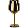 Elegantný nerezový pohár na víno – zlatý lesklý dizajn 500 ml
