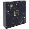 Luxusný adventný kalendár so sviečkami – elegantná krabica so zlatými hviezdami