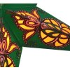Detail vianočnej hviezdy 60 cm – zelená s oranžovo-žltým vitrážnym vzorom