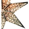 Detail svietiacej vianočnej hviezdy 60 cm – čierno-zlatý vitrážny vzor