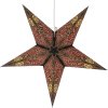 Vianočná hviezda 60 cm – oranžová papierová dekorácia s vitrážnym vzorom, nesvietiaca verzia