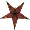 Vianočná hviezda 60 cm – svietiaca oranžová dekorácia s vitrážnym vzorom