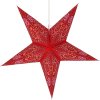 Červená vianočná hviezda 60 cm – dekoratívna papierová hviezda s ružovo-oranžovými detailmi, nesvietiaca