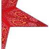 Detail vianočnej hviezdy 60 cm – červená s ružovo-oranžovým vitrážnym vzorom