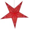 Vianočná hviezda 60 cm – červená papierová dekorácia s ružovo-oranžovým vitrážnym vzorom, svietiaca verzia