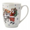 Porcelánový hrnček s motívom Mikuláša a soba – ideálny na vianočné kakao alebo čaj