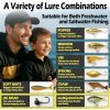 Rôzne typy rybárskych nástrah – popper, minnow, vib, spoon, craw, jig head a multi-jointed baits, vhodné na sladkovodný aj morský rybolov