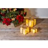 LED darčekové boxy GOLD ako vianočná dekorácia pod stromčekom