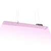 LED grow lampa 50W zavesená počas svietenia s ružovým full spectrum svetlom