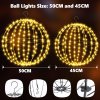 Svietiace 3D vianočné gule LED 50 cm a 45 cm – detail veľkosti a konštrukcie