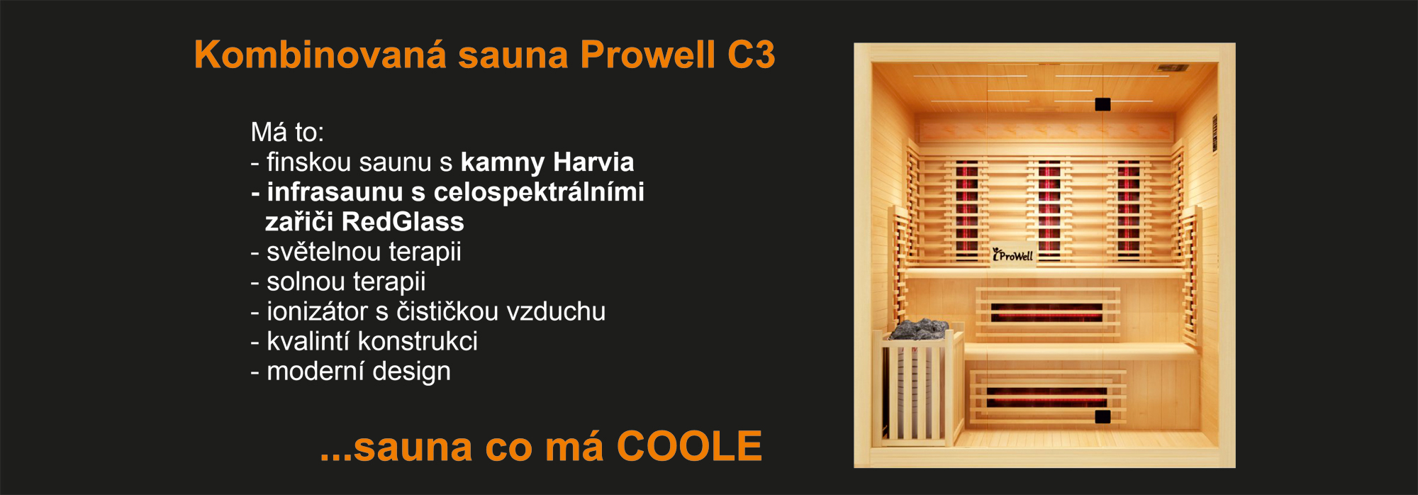 sauna - infrasauna Prowell C3