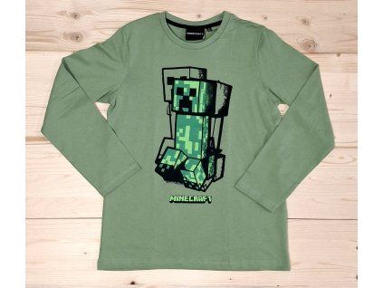 Triko Minecraft zelené