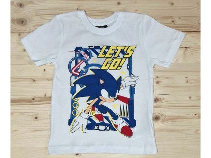 Tričko Sonic bílé velikost 104