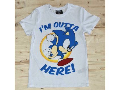Tričko Sonic bílé velikost 134