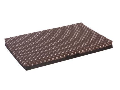 Pet bed - brown with paw prints