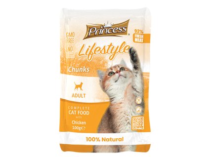 PRINCESS LIFESTYLE POUCHES CHUNKS 100G kurča