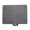 Folding orthopedic mattress - gray velor/gray eco leather