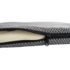 Klappbare orthopädische Matratze – graues Velours/graues Öko-Leder