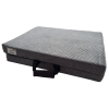 Folding orthopedic mattress - gray velor/gray eco leather