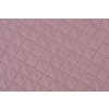 Orthopedic bed - quilted velor in old pink/bottom brown eco leather