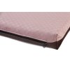 Bed - quilted velor in old pink/brown eco leather