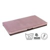 Bed - quilted velor in old pink/brown eco leather