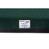 Kuschelbett - gestepptes Velours grün Material/braunes Kunstleder