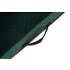 Kuschelbett - gestepptes Velours grün Material/braunes Kunstleder