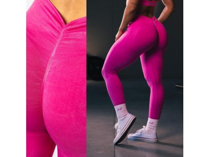 Bezešvé push-up legíny NEBBIA 303 Totally Seamless růžové