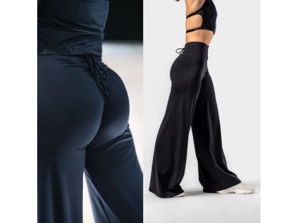 Deni x NEBBIA Flared kalhoty 312 black 02