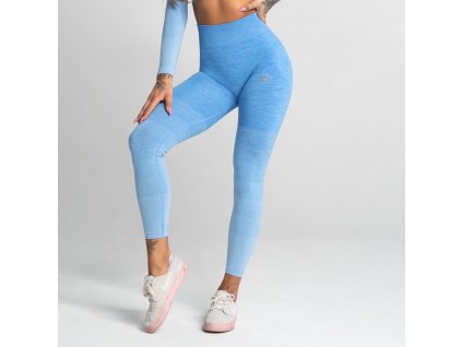 Legíny Gym Glamour Blue Ombre s vysokým pasem