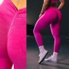 Bezešvé push-up legíny NEBBIA 303 Totally Seamless růžové
