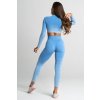Legíny Gym Glamour Blue Ombre s vysokým pasem
