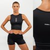 475 High Waisted Leggings Shorts AGILE 476 Cropped Tank Top Black 04 (1)