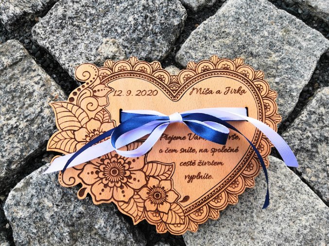 Dárková krabička "Srdce boho"