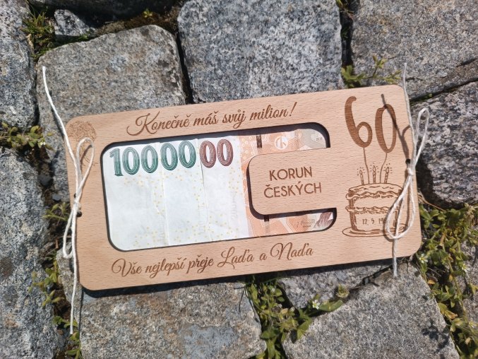 Dárková plaketa "Milionový dort"