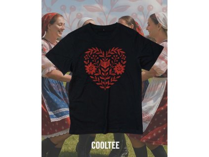 folklorne tricko panske 5 cierne cervena