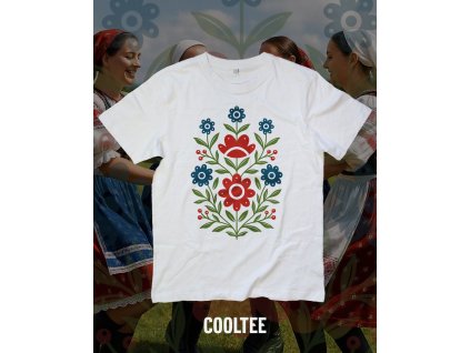 folklorne tricko panske 6 biele farebna