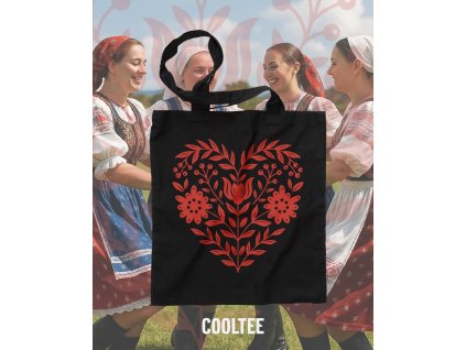 folklorna taska 5 cierna cervena