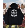 folklorna mikina unisex 4 cierna biela