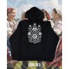 folklorna mikina unisex 6 cierna biela