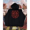 folklorna mikina unisex 7 cierna cervena
