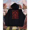 folklorna mikina unisex 9 cierna cervena