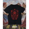 folklorne panske tricko cierne cervena potlac