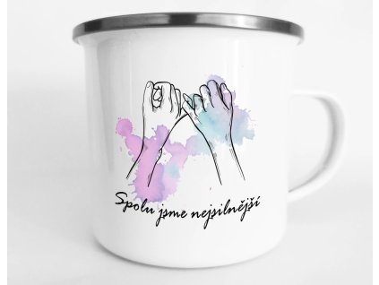 Plechový hrnek Spolu jsme nejsilnější