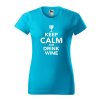Tričko-keep-calm-and-drink-wine-tyrkysová