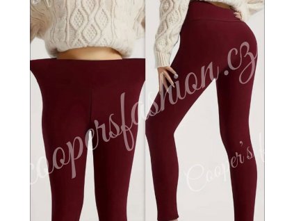 Zateplené barevné bambusové legíny