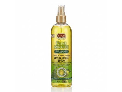 African Pride Olive Miracle Braid Sheen Spray sprej na copánky 355 ml