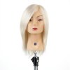 Cvičná hlava prave vlasy blond 30cm huste